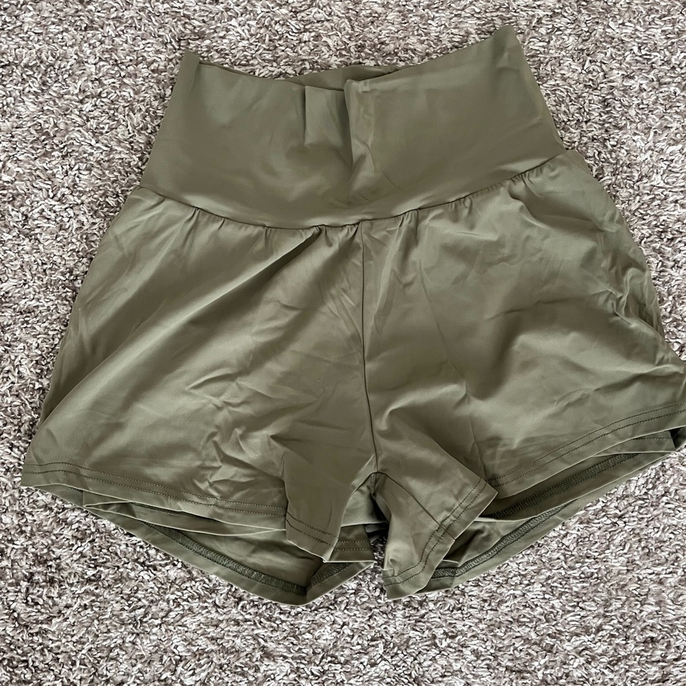 High waisted athletic shorts